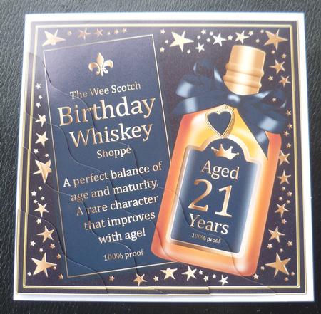 21st Birthday Whisky Wavy Corner Side Stacker Topper by Charlie Angel