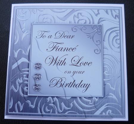 Elegant Metallic Birthday Fiance Wavy Corner Stacker by Charlie Angel