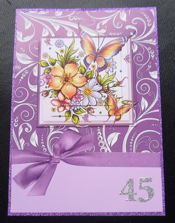 Floral Butterfly Pyramage Card by Charlie Angel