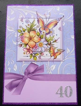 Floral Butterfly Pyramage Card by Charlie Angel