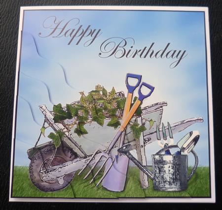 Gardening Birthday Wavy Corner Side Stacker Topper by Charlie Angel