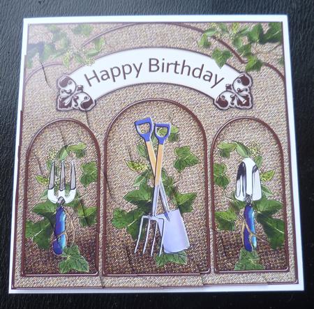 Gardening Birthday Wavy Corner Side Stacker Topper by Charlie Angel