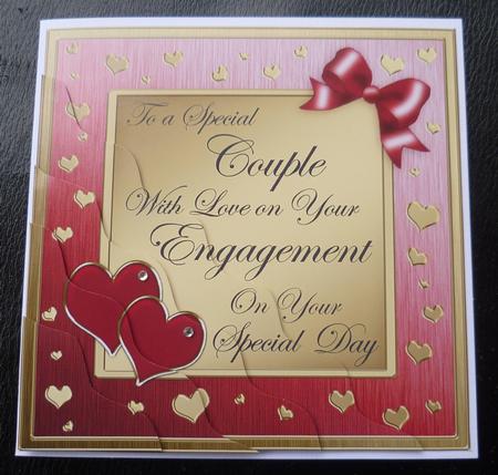 Elegant Romantic Engagement Wavy Corner Side Stacker Topper by Charlie Angel