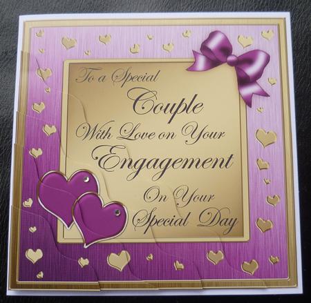 Elegant Romantic Engagement Wavy Corner Side Stacker Topper by Charlie Angel
