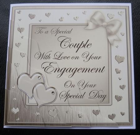 Elegant Romantic Engagement Wavy Corner Side Stacker Topper by Charlie Angel
