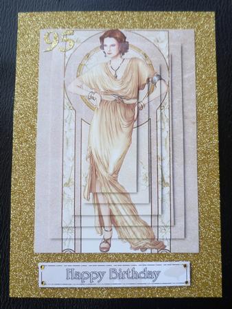 Art Deco Lady Elise (retro) Pyramid by Charlie Angel