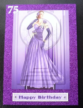 Art Deco Lady Rose (lilac) Pyramid by Charlie Angel