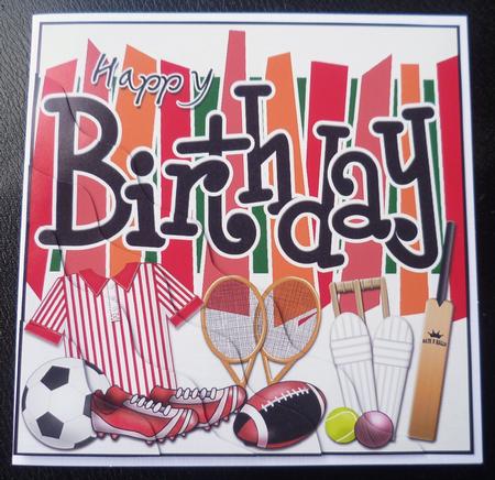 Birthday Sports N Games Wavy Corner Side Stacker Topper by Charlie Angel