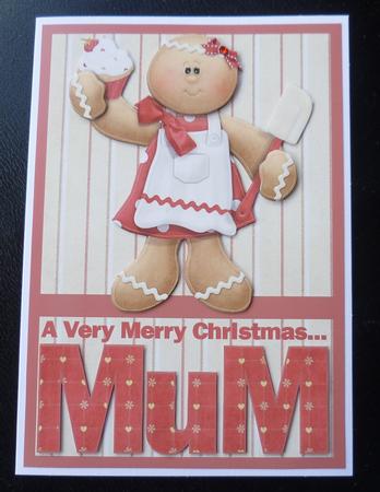 Merry Christmas Mum A5 Decoupage Card by Charlie Angel