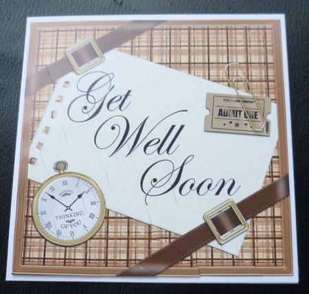 Tartan Get Well Soon Wavy Corner by Charlie Angel