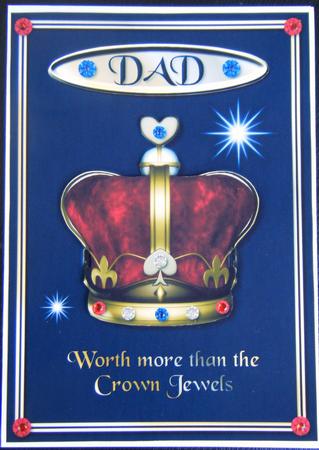 Worth More Than the Crown Jewels Quick Card Decoupage Front by Charlie Angel