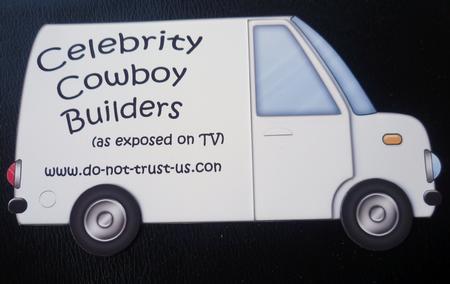 Cowboy Builders Fun Novelty Shaped Card by Charlie Angel