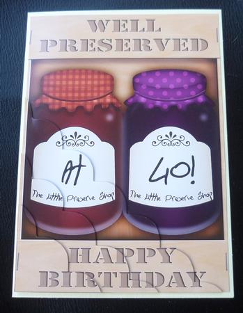 A5 Well Preserved 40th Birthday Jams Scalloped Corner by Charlie Angel