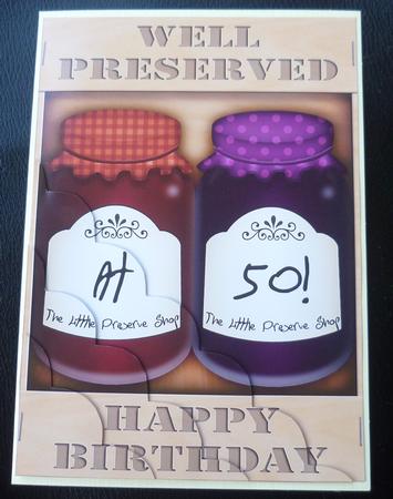 A5 Well Preserved 50th Birthday Jams Scalloped Corner by Charlie Angel