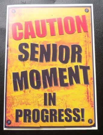 A5 Fun Novelty Senior Moment Scallop Corner Side Stacker by Charlie Angel