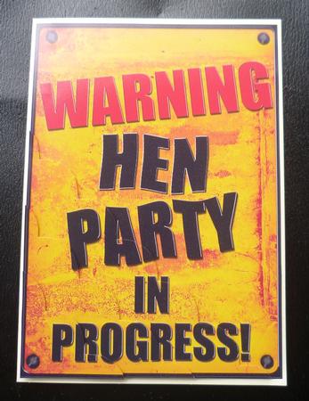 A5 Fun Novelty Hen Party Scallop Corner Side Stacker by Charlie Angel