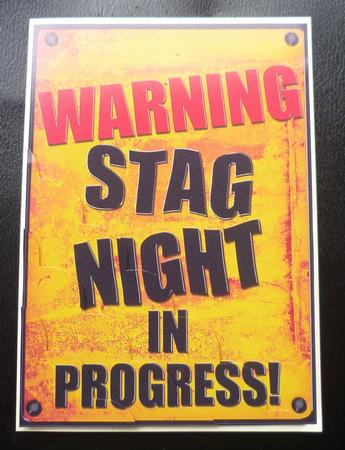 A5 Fun Novelty Stag Night Scallop Corner Side Stacker by Charlie Angel