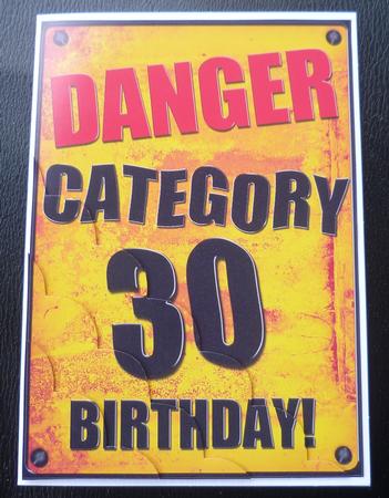 A5 Fun Novelty 30th Birthday Scallop Corner Side Stacker by Charlie Angel