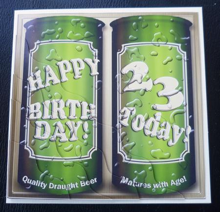 23rd Birthday Beer Cans Wavy Corner Side Stacker by Charlie Angel
