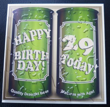 29th Birthday Beer Cans Wavy Corner Side Stacker by Charlie Angel