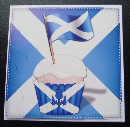Flying the Flag Scotland Cupcake Wavy Corner Side Stacker by Charlie Angel