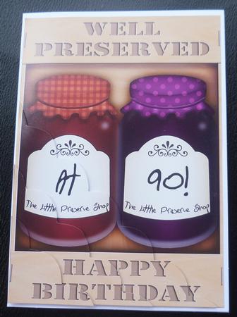 A5 Well Preserved 90th Birthday Jams Scalloped Corner by Charlie Angel