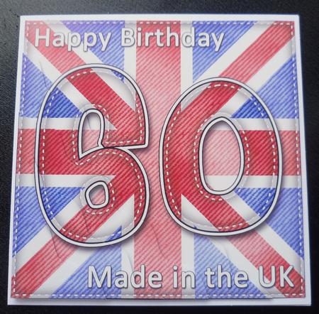 Flying the Flag Uk 60th Birthday Wavy Corner Side Stacker by Charlie Angel