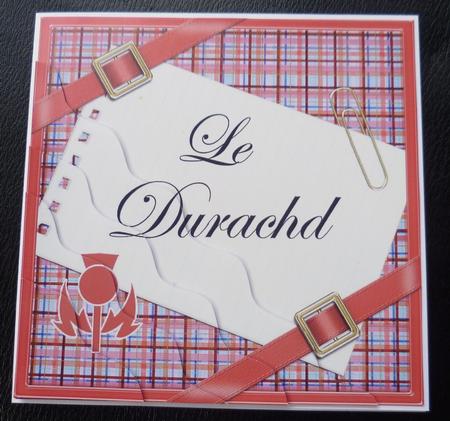 Scottish Tartan Good Wishes Wavy Corner by Charlie Angel