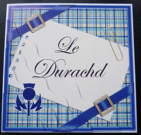 Scottish Tartan Good Wishes Wavy Corner by Charlie Angel