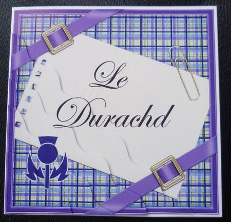 Scottish Tartan Good Wishes Wavy Corner by Charlie Angel