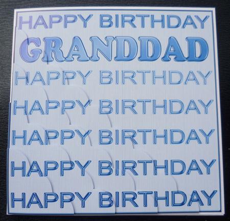 Birthday Granddad Scallop Corner Side Stacker Topper by Charlie Angel