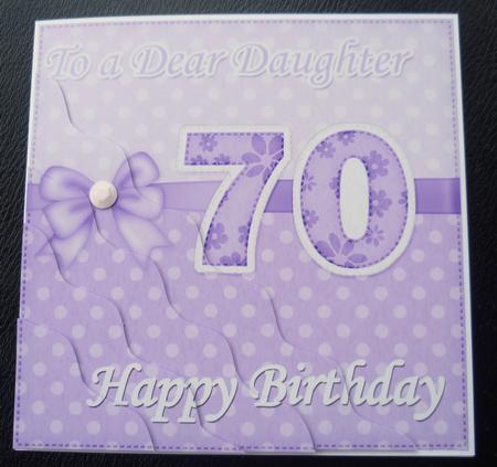70th Birthday Daughter Felties Wavy Corner Side Stacker by Charlie Angel