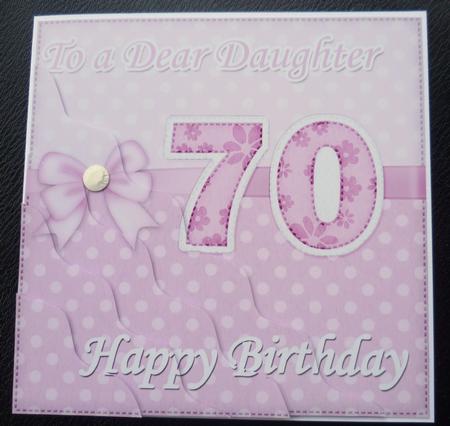 70th Birthday Daughter Felties Wavy Corner Side Stacker by Charlie Angel