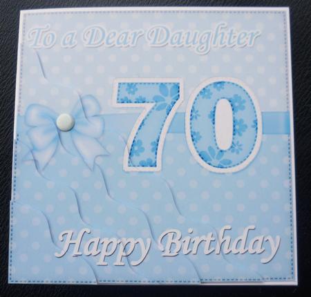 70th Birthday Daughter Felties Wavy Corner Side Stacker by Charlie Angel