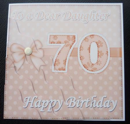 70th Birthday Daughter Felties Wavy Corner Side Stacker by Charlie Angel