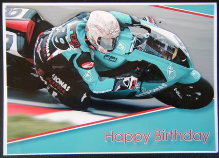 Motorcycle Racing Card Front by Charlie Angel