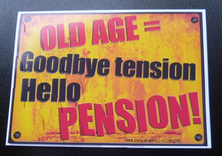 A5 Fun Novelty Senior Moment Saying Scallop Corner Side Stac by Charlie Angel
