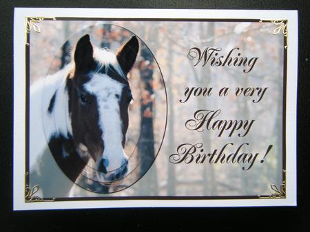 Autumn Paint Horse - Birthday Pyramid Card by Charlie Angel