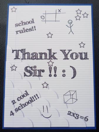 Thank You Sir!! Shell Edged Corner Stacker Card by Charlie Angel