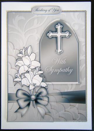 Sympathy Metallic Greeting Quick Card Corner Side Stacker by Charlie Angel