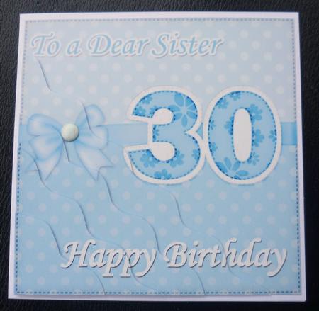 30th Birthday Sister Felties Wavy Corner Side Stacker Topper by Charlie Angel