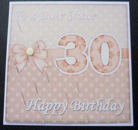 30th Birthday Sister Felties Wavy Corner Side Stacker Topper by Charlie Angel