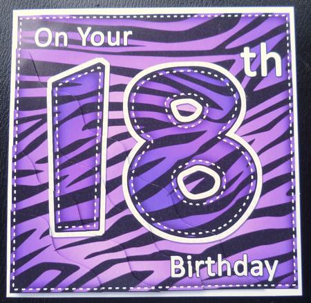 Funky Fun Zebra Print 18th Birthday Wavy Corner Side Stacker by Charlie Angel