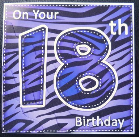 Funky Fun Zebra Print 18th Birthday Wavy Corner Side Stacker by Charlie Angel
