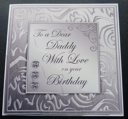 Elegant Metallic Birthday Daddy Wavy Corner Stacker by Charlie Angel