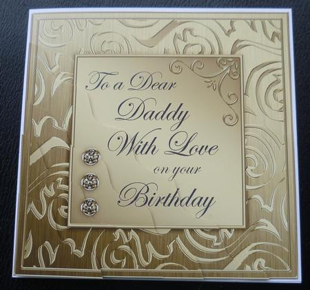 Elegant Metallic Birthday Daddy Wavy Corner Stacker by Charlie Angel