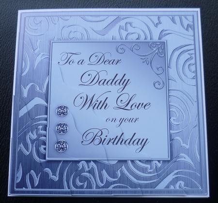 Elegant Metallic Birthday Daddy Wavy Corner Stacker by Charlie Angel