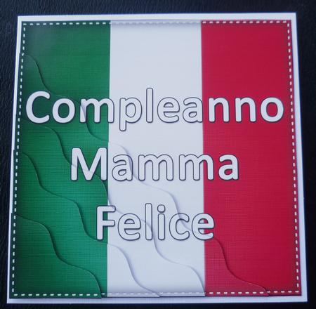 Flying the Flag Italian Happy Birthday Mum by Charlie Angel