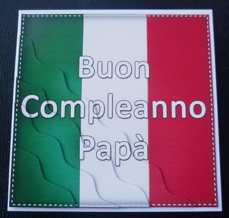 Flying the Flag Italian Happy Birthday Dad by Charlie Angel