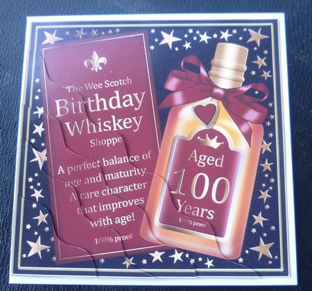 100th Birthday Whisky Wavy Corner Side Stacker Topper by Charlie Angel